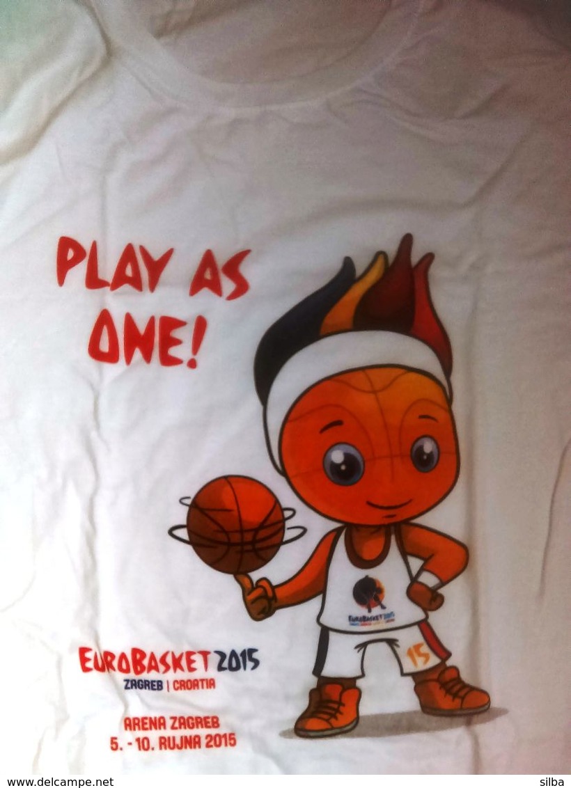 Croatia Zagreb 2015 / Basketball / EUROBASKET / T Shirt / Mascot Frenkie - Bekleidung, Souvenirs Und Sonstige