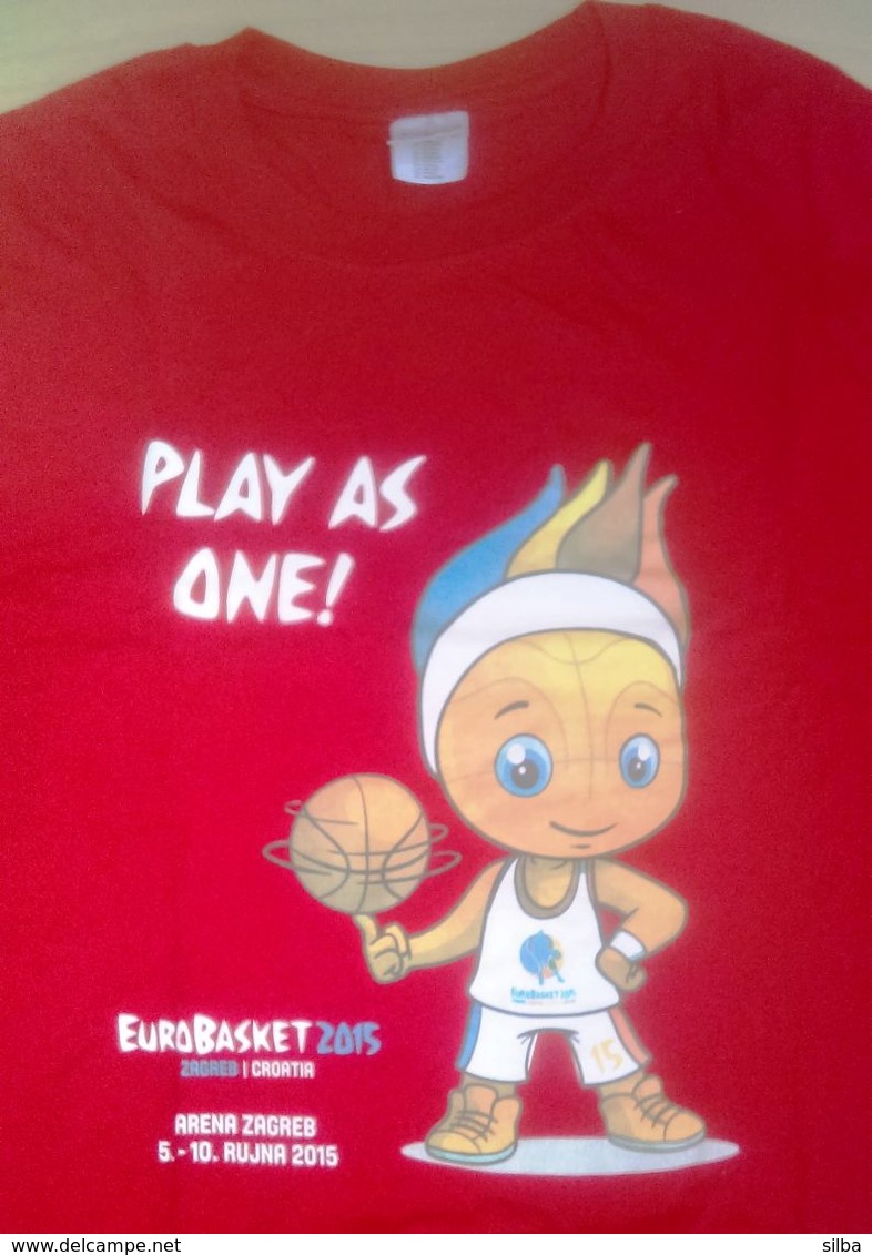 Croatia Zagreb 2015 / Basketball / EUROBASKET / T Shirt / Mascot Frenkie - Bekleidung, Souvenirs Und Sonstige