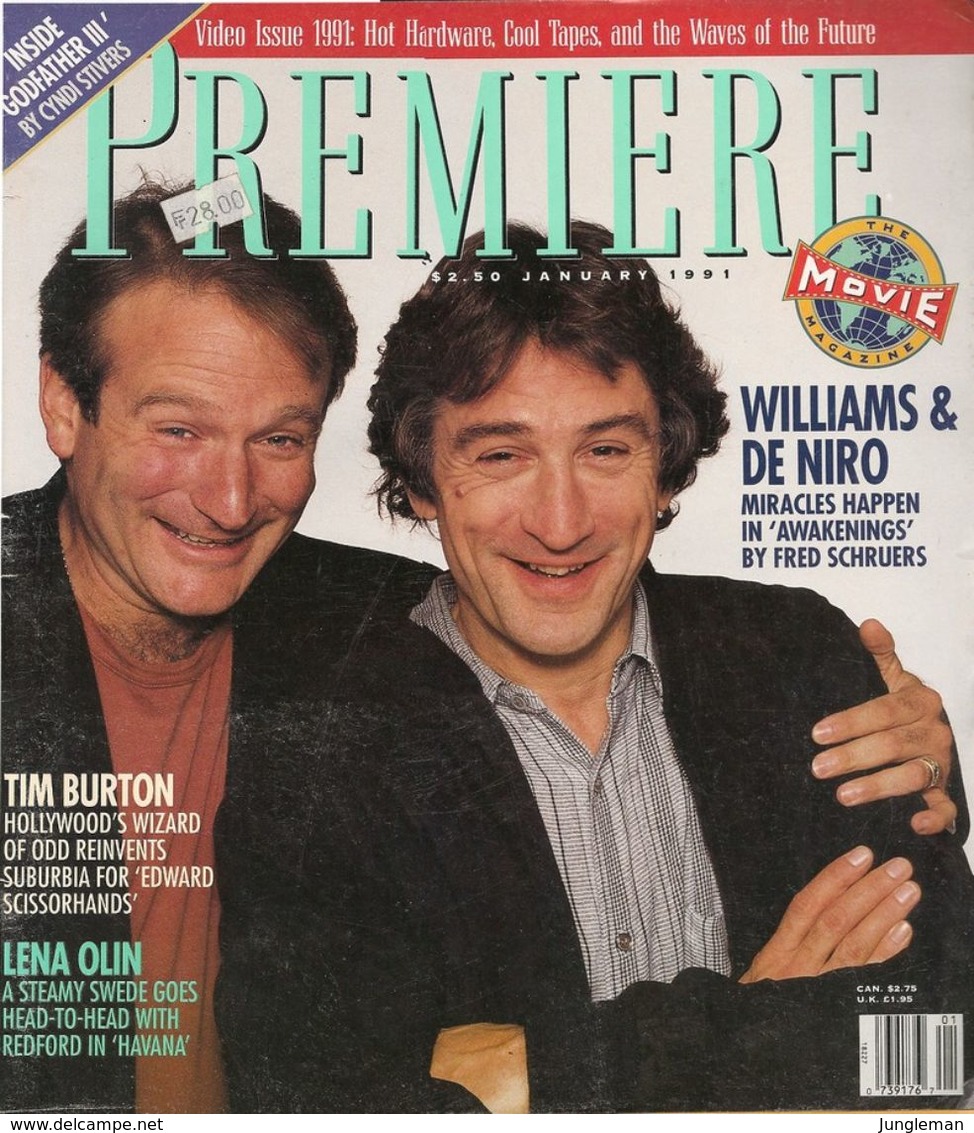 Magazine Première En Anglais, Vol 4 N° 5 - Robin Williams, Robert De Niro, Lena Olin, Tim Burton - Janvier 1991 - Cultural