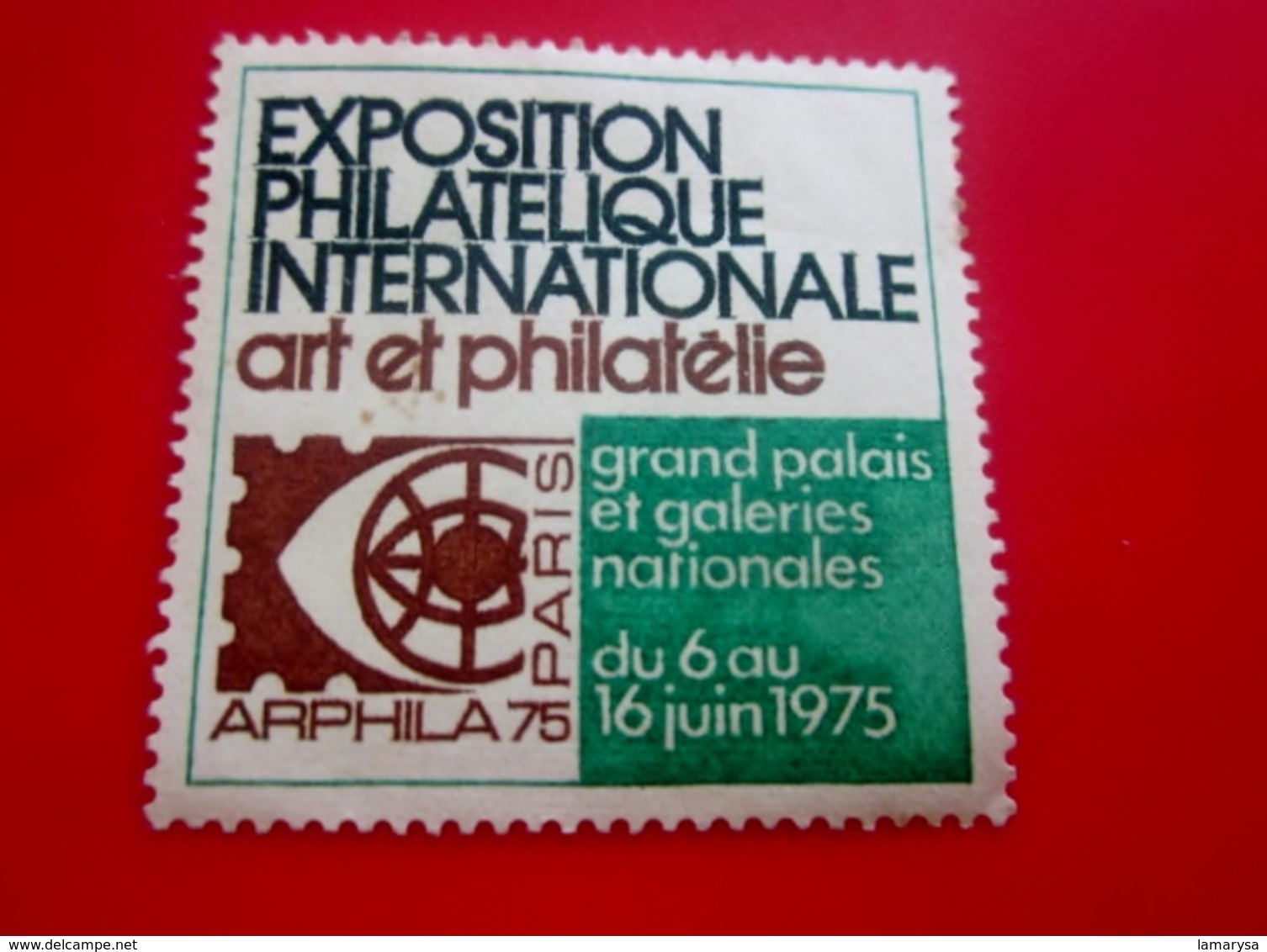 Exposition Philatélique Internationale Grand Palais Paris 1975-Timbre VIGNETTE France Erinnophilie-Non Oblitéré * - Esposizioni Filateliche