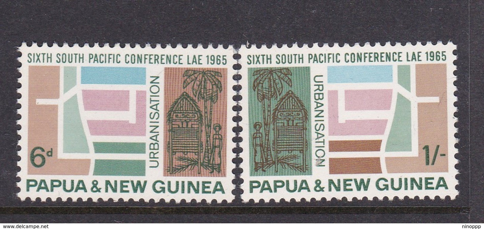 Papua New Guinea SG 77-78 1965 6th South Pacific Conference Mint Never Hinged Set - Papouasie-Nouvelle-Guinée
