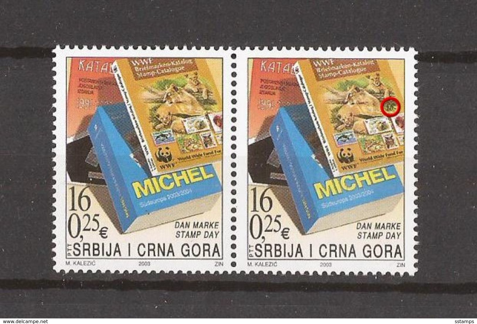 2003 3152-52 I ENGRAVER TAG DER BRIEFMARKE PANDA SRBIJA SERBIEN CRNA GORA MONTENEGRO JUGOSLAVIJA JUGOSLAWIEN SELTEN MNH - Unused Stamps