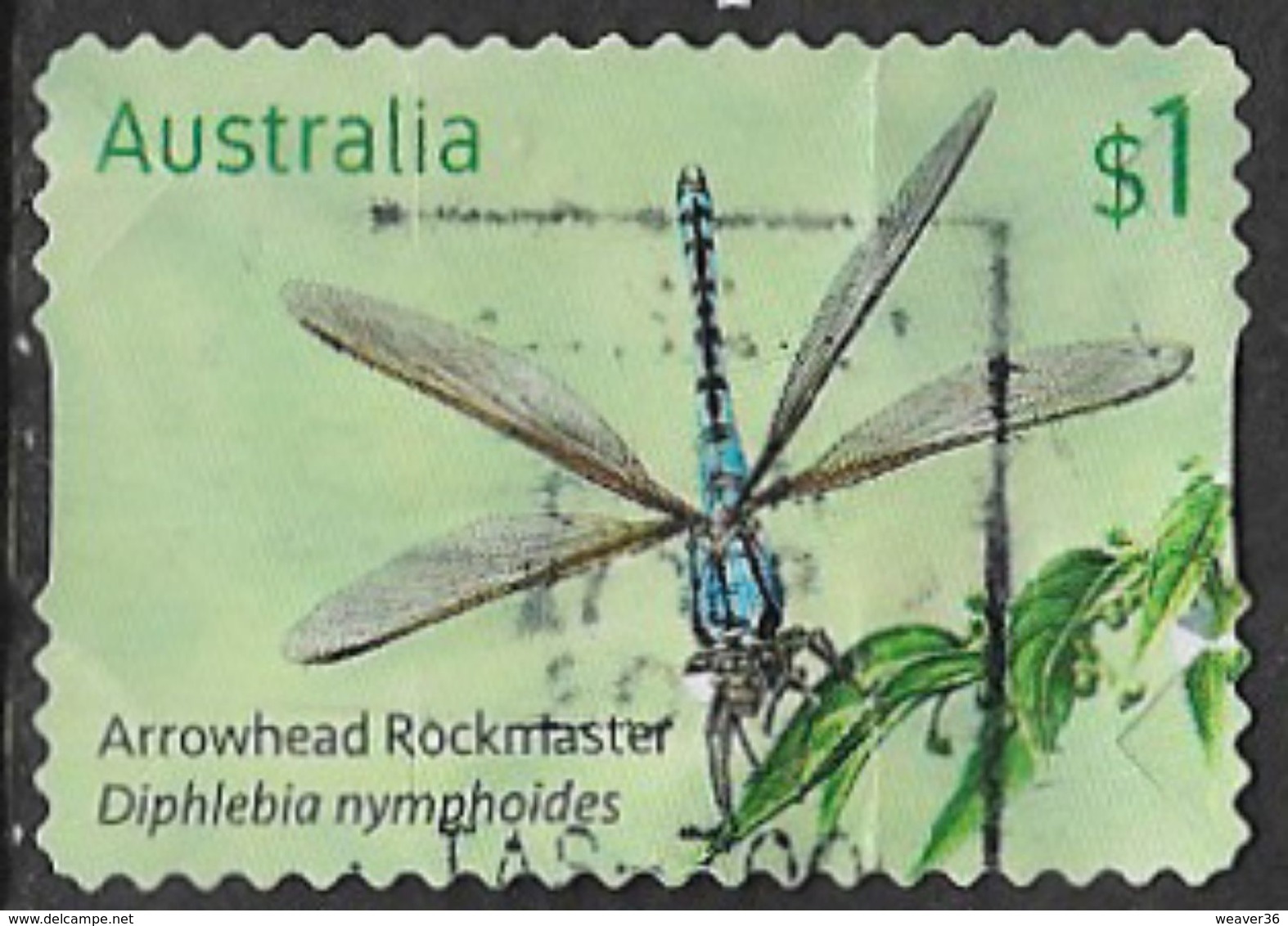 Australia 2017 Dragonflies $1 Type 2 Self Adhesive Good/fine Used [37/31097/ND] - Used Stamps