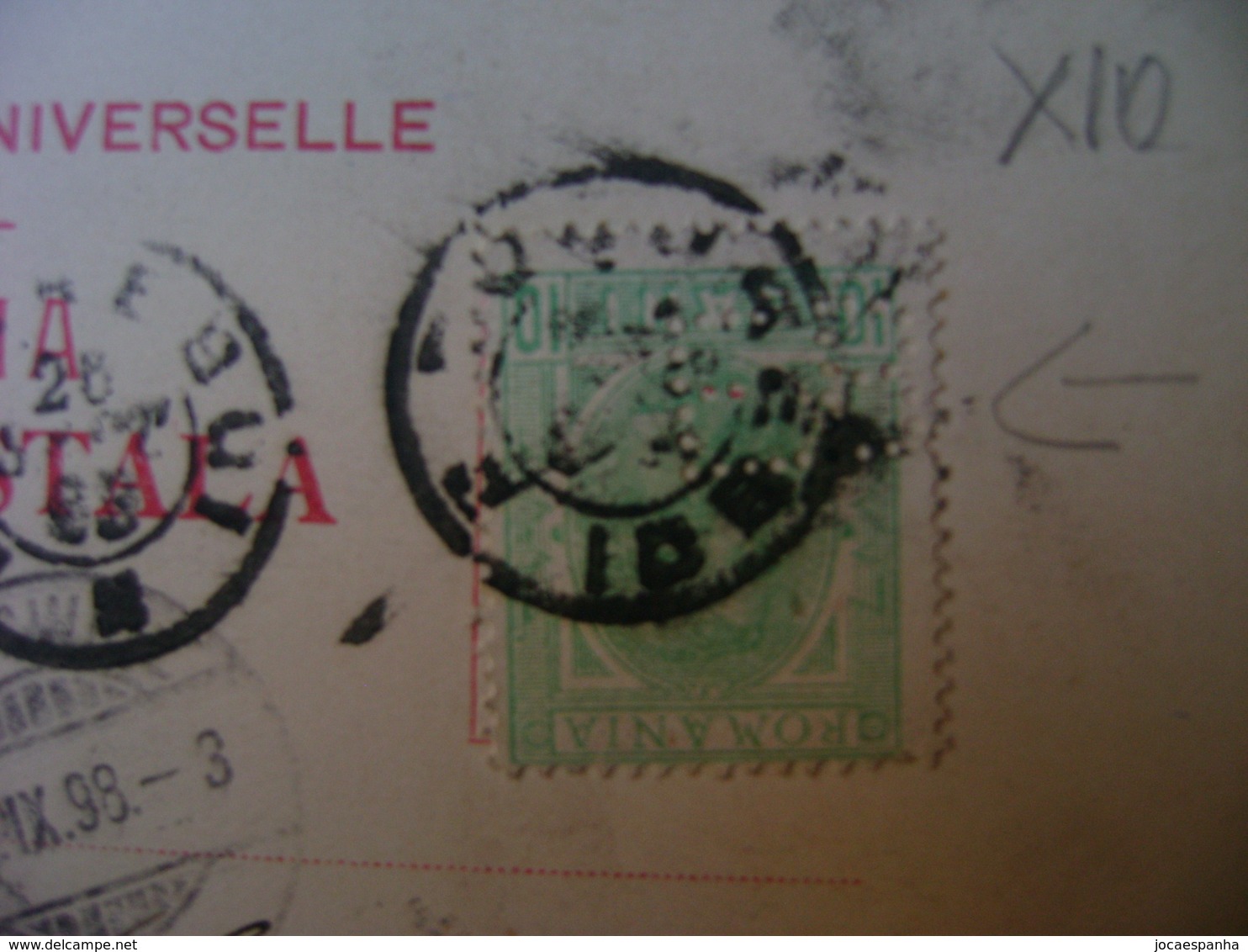 ROMANIA - POST CARD SENT WITH SEAL WITH PERFIN IN 1898 IN THE STATE - Roemenië