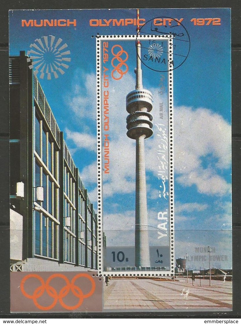 Yemen (YAR) - 1971 Olympic Tower S/sheet CTO - Yemen