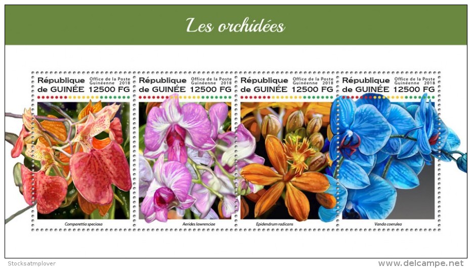 Guinea  2018  Orchids S201806 - Guinea (1958-...)