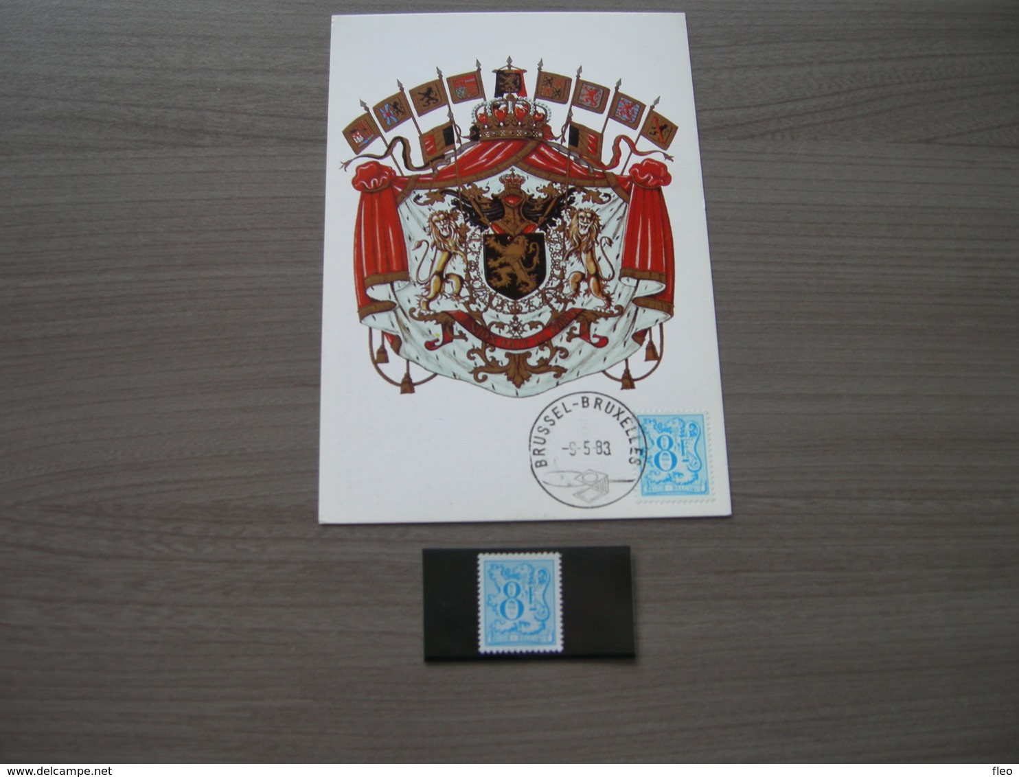 BELG.1983 2091** &  FDC Maxicard : " Cijfer Op Heraldieke Leeuw /Chiffre Sur Lion Héraldique " Type N°1839 - 1981-1990