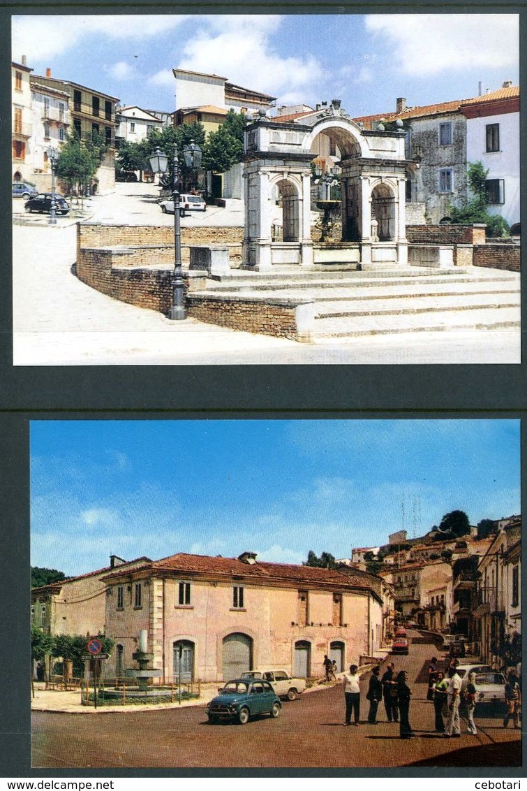 SANTA CROCE DEL SANNIO (BN) - Corso Generale De Maria E Piazza Mercato Con Fontana Monumentale. - Benevento