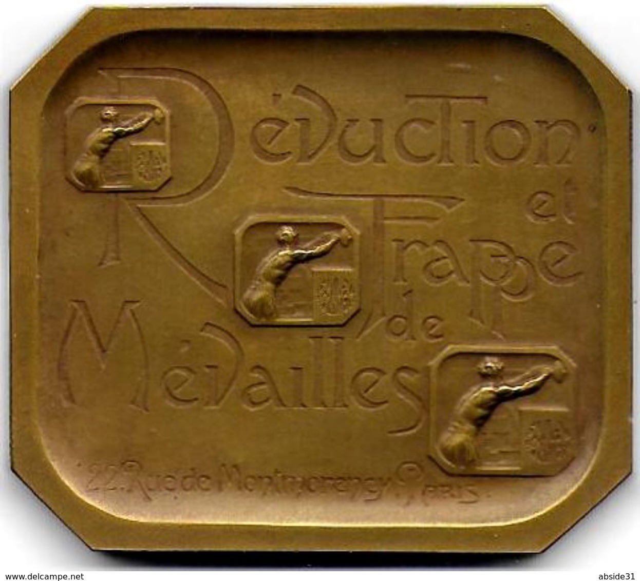 Médaille En Bronze - Duval Janvier - Réduction Et Frappe De Médailles , 22 Rue De Montmorency - Autres & Non Classés