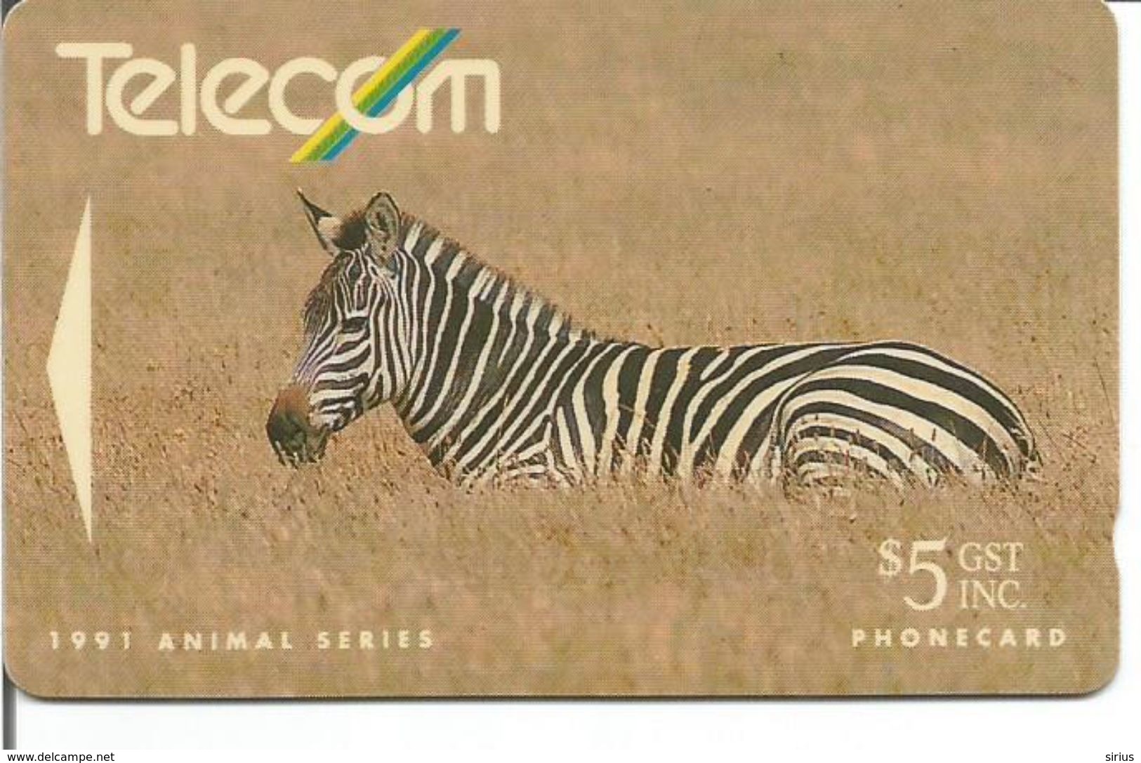Télécarte De NOUVELLE ZELANDE - Animal Series 1991 - LE ZEBRE 5$ - Otros & Sin Clasificación