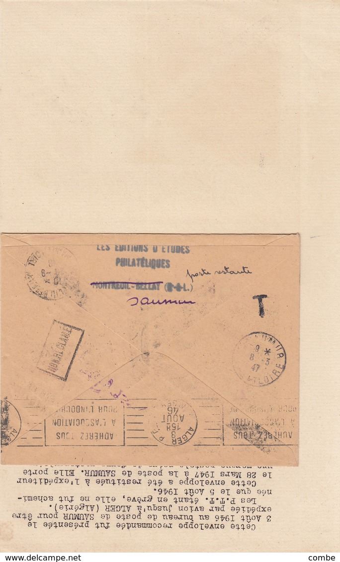 LETTRE FRANCE. GREVE AOUT 1946 / 6000 - Other & Unclassified