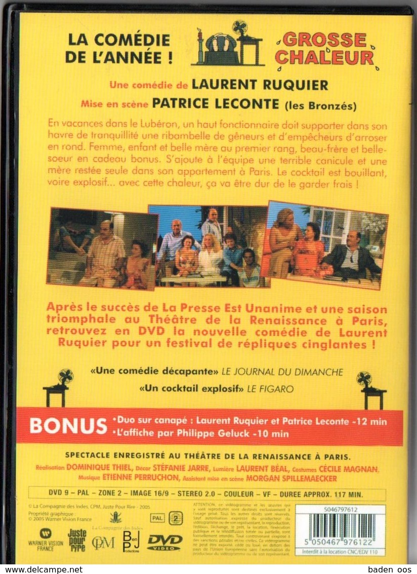 DVD Théatre - Grosse Chaleur - Komedie
