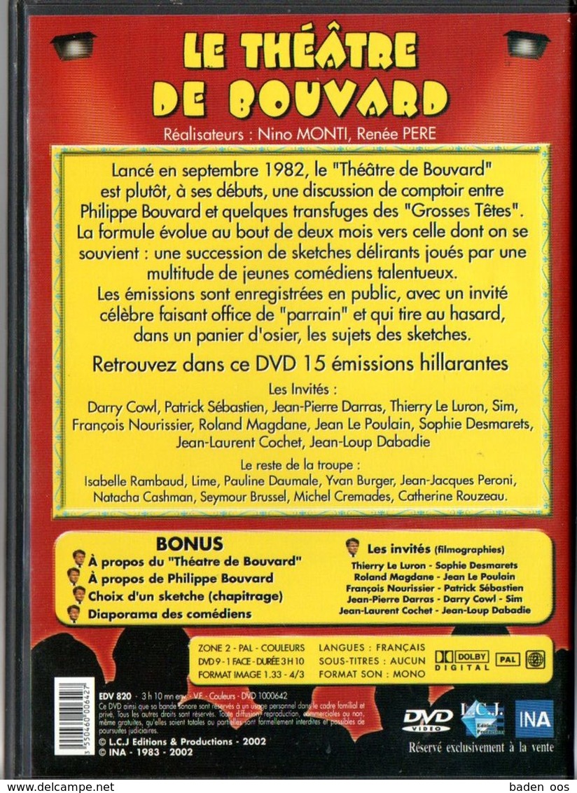 DVD Théatre - Le Théatre De Bouvard - Komedie