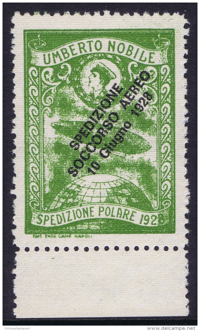 Italy: 1928 Artic Polar Expedition Umberto Nobile Zepplin, Surcharge Spedizione Soccorso Aereo 10 Giugno 1928 MNH/** - Correo Aéreo