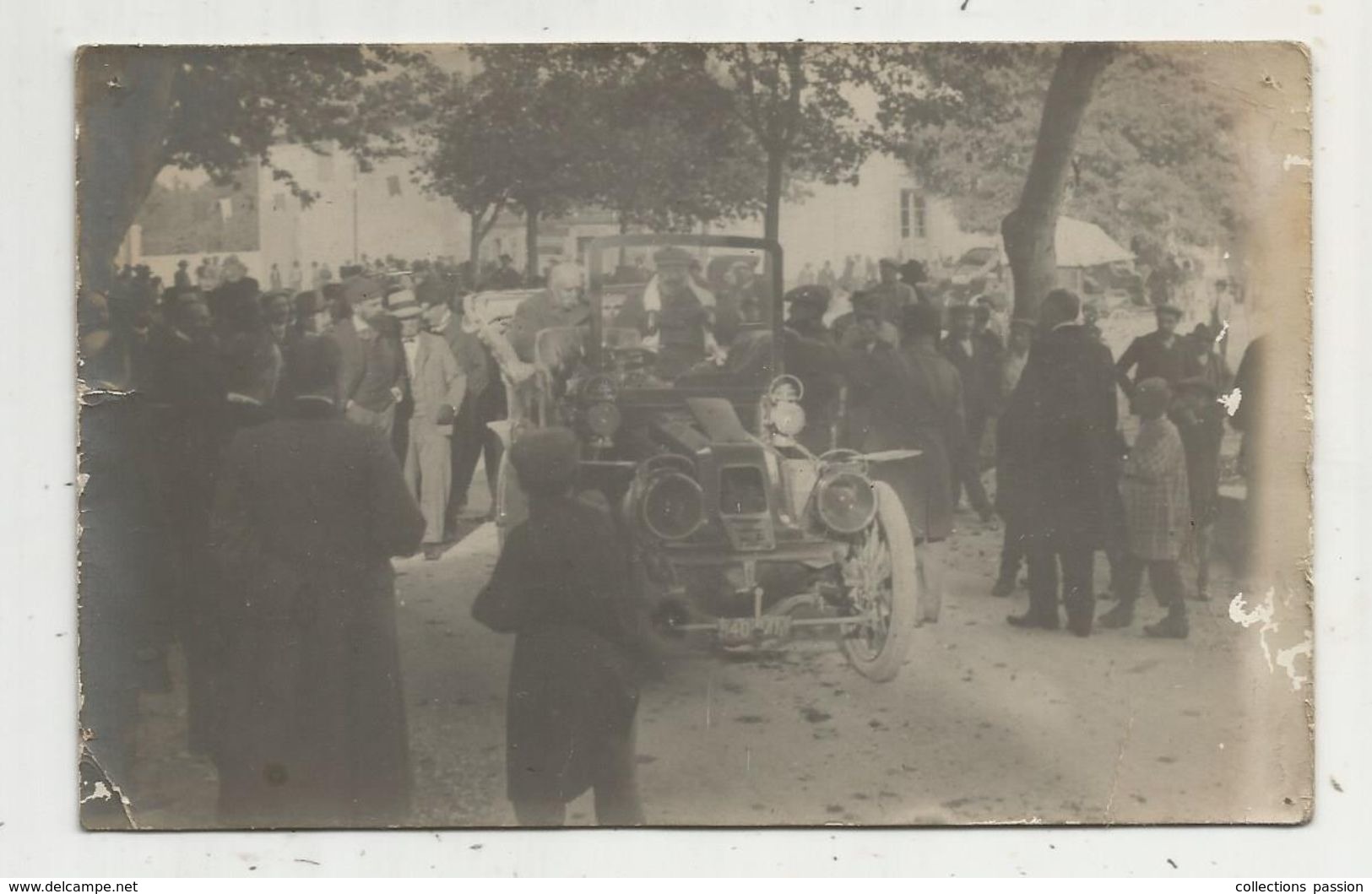 Carte Photo , Automobile , La Voiture De CLEMENCEAU En VENDEE , Vierge - Uomini Politici E Militari