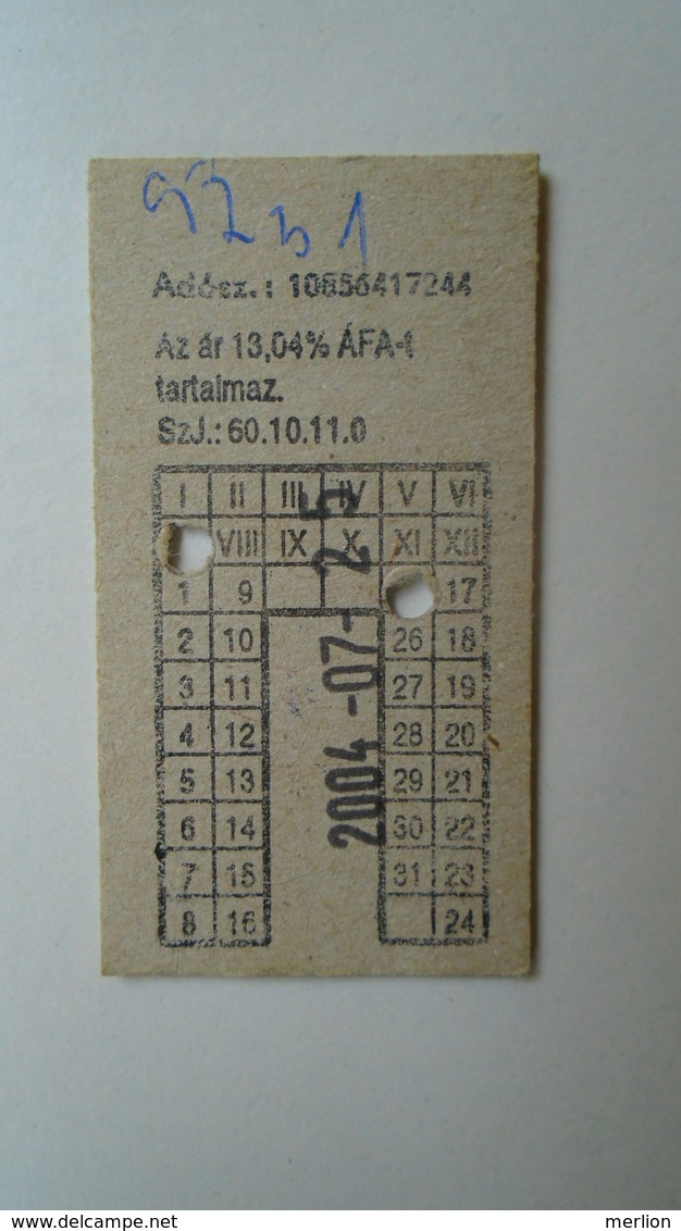 W508.11  Railway -Train - Edmondson Ticket -  Hungary  GYŐRSZABADHEGY - Europa