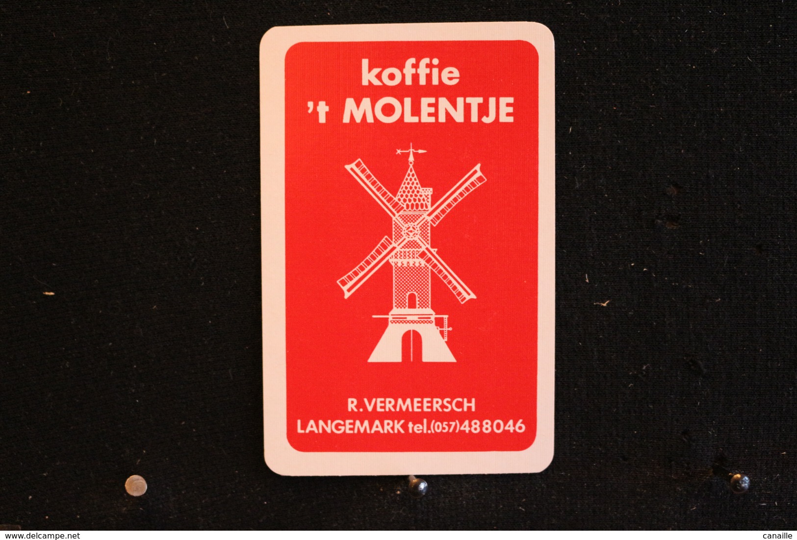 Playing Cards / Carte A Jouer / 1 Dos De Cartes Avec Publicité /  Koffie 't Molentje - R. Vermeersch, Langemark - Autres & Non Classés