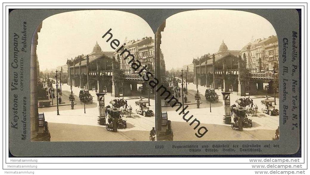 Berlin - Hochbahn-Bahnhof Bülowstrasse - Verkehr - Keystone View Company - Stereofotographie - Schoeneberg