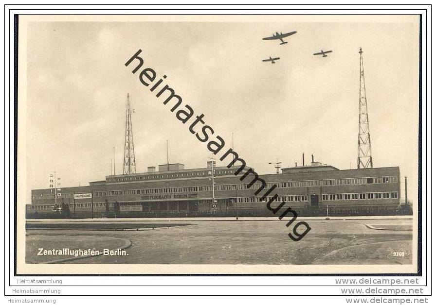 Berlin-Tempelhof - Flughafen Berlin - Foto-AK 20er Jahre - Tempelhof