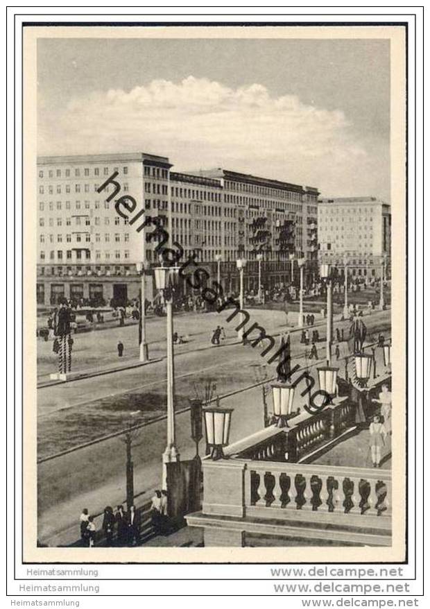 Berlin - Stalinallee - Block D-Nord - Foto-AK-Großformat 50er Jahre - Friedrichshain