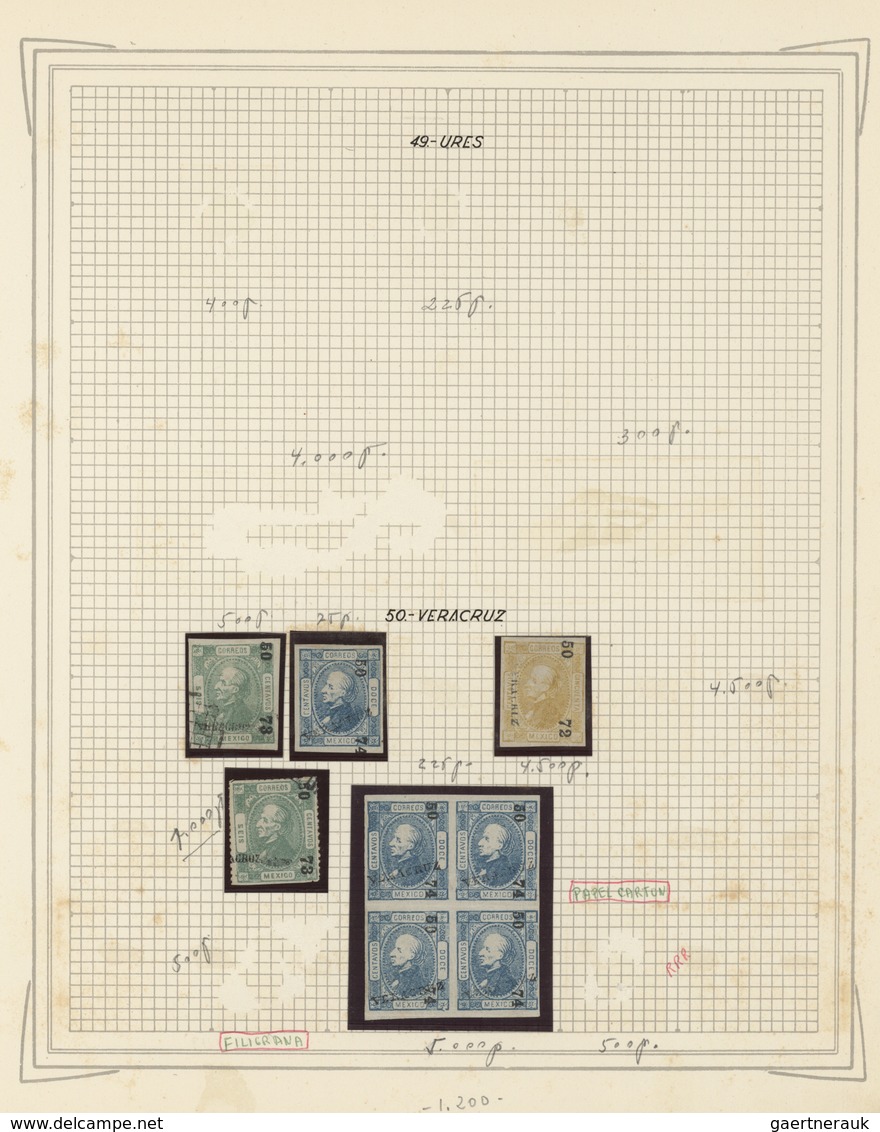 00604 Mexiko: 1861/1893, A superb old-time collection of the Hidalgo, Eagle, Maximilan and Large Numerals