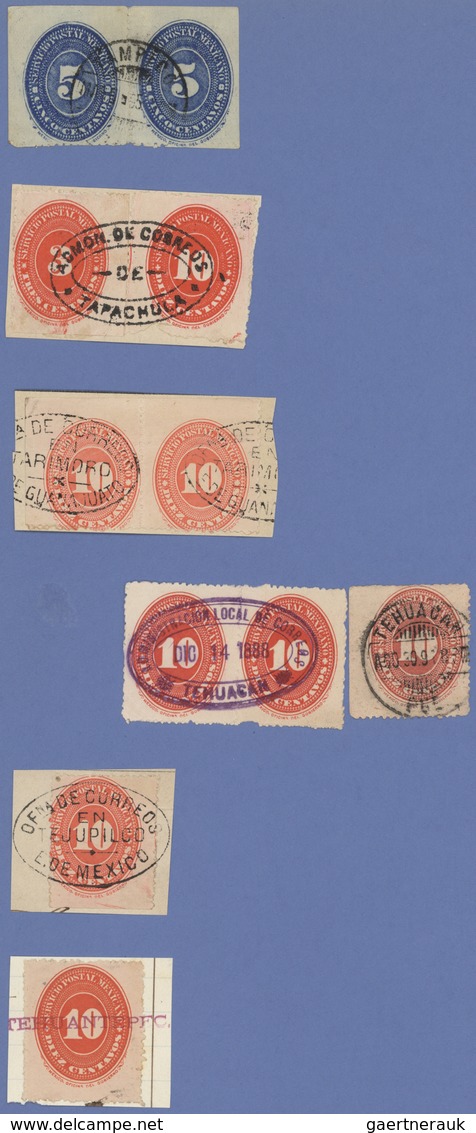 00608 Mexiko: 1884/1894, Medaillons And Large Numerals, Comprehensive Accumulation With Wealth Of Cancels, - Mexico