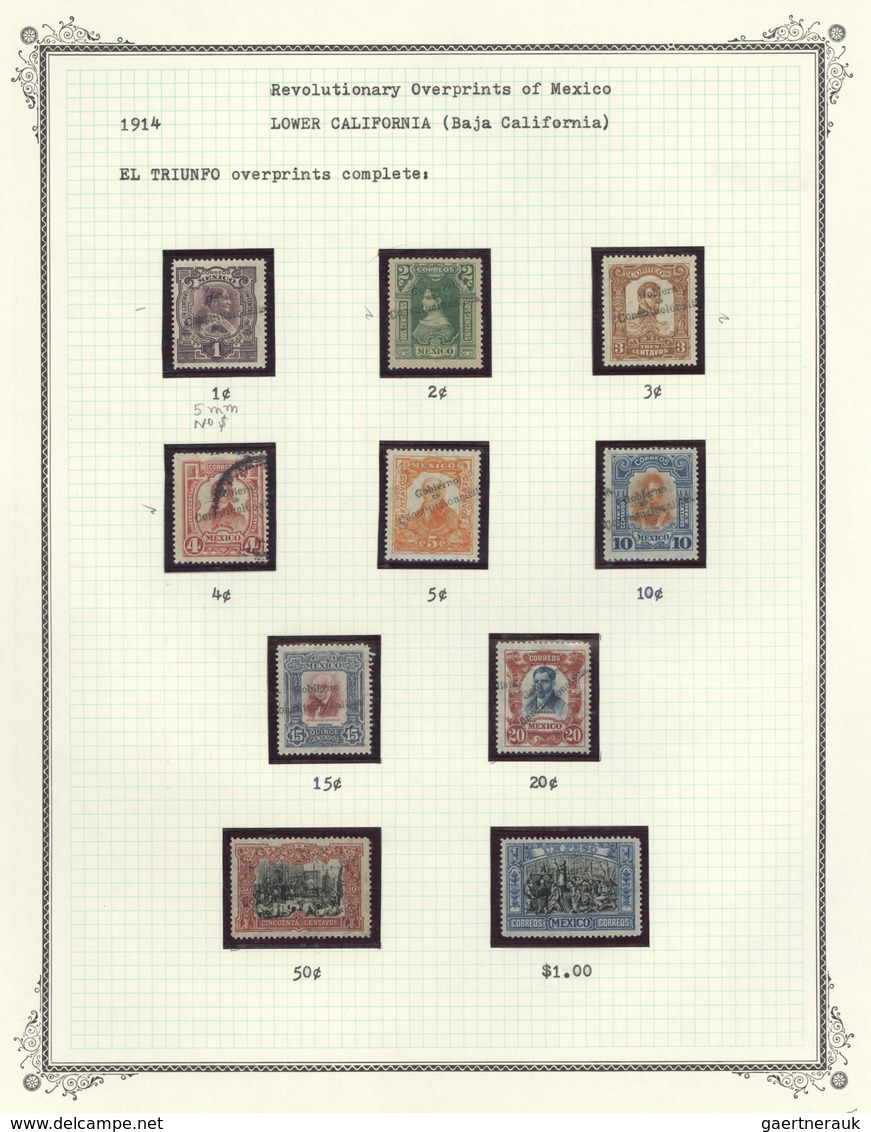 00609 Mexiko: 1913/1914, Revolution Issues, Specialised Old-time Collection/accumulation On Album Pages An - Mexique