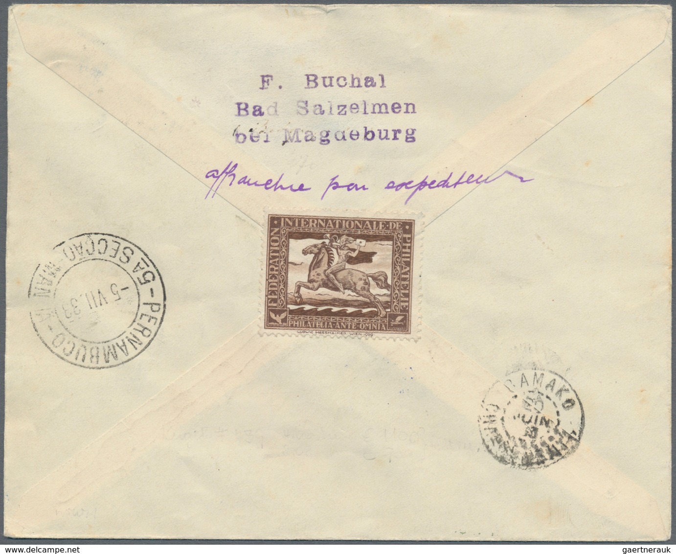 00645 Zeppelinpost Übersee: 1933, French Sudan, Tombouctou, Treaty State Highlight, Registered Cover Via F - Zeppelin