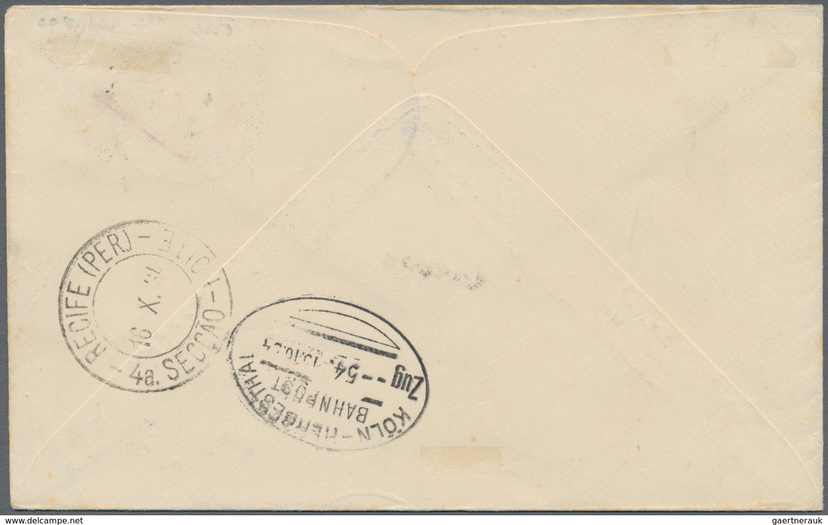 00646 Zeppelinpost Übersee: 1934. Printed Matter 10th Südamerikafahrt, Transmitted Mail ZANZIBAR 4.10.34, - Zeppeline