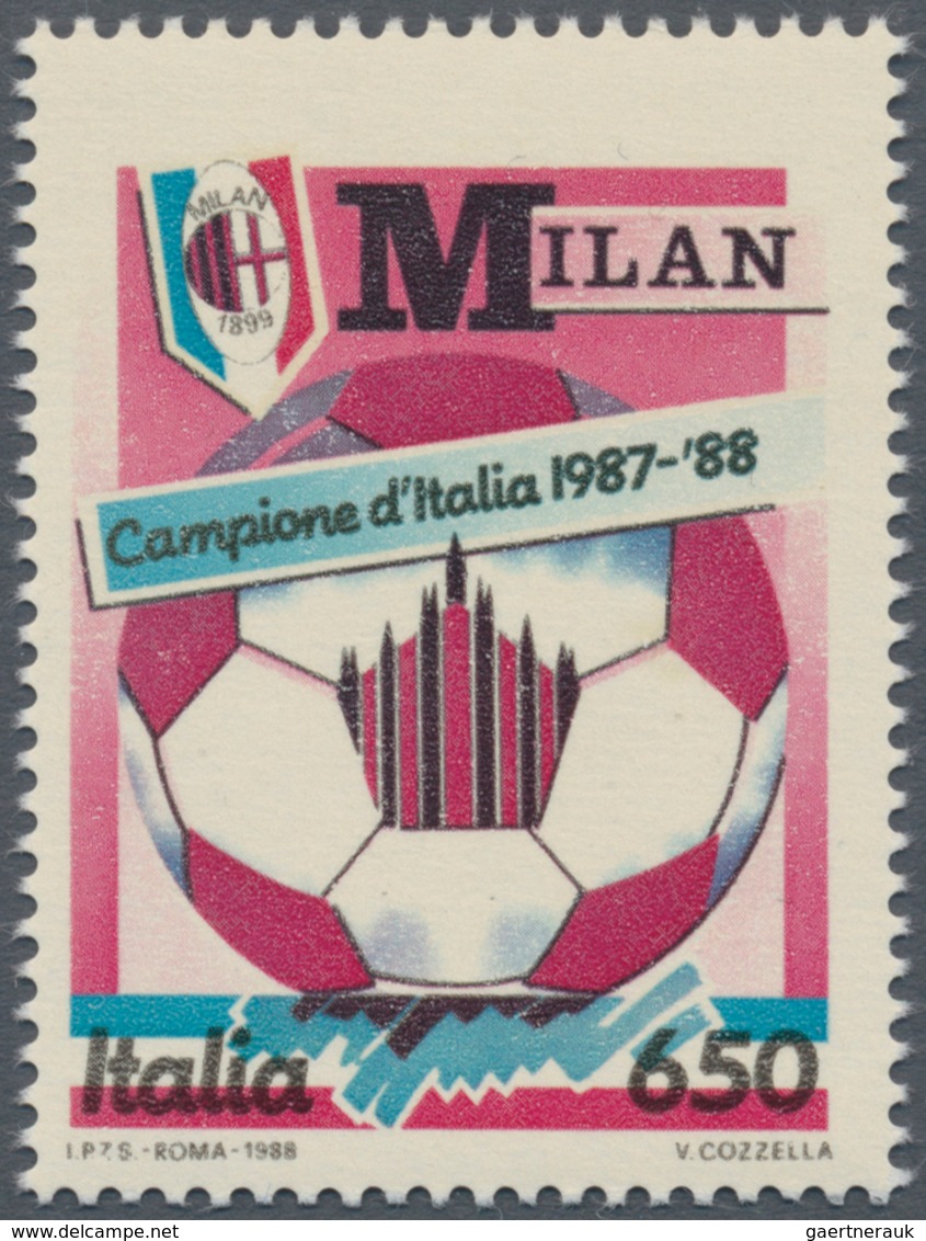 00670 Thematik: Sport-Fußball / Sport-soccer, Football: 1988. 650 L "Italian Football Championship". AC Mi - Sonstige & Ohne Zuordnung