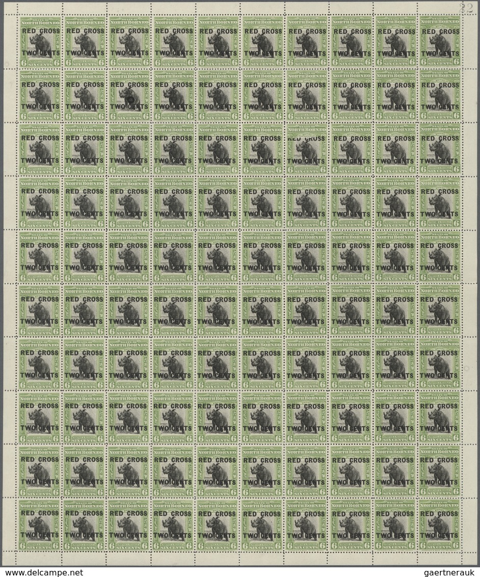 00671 Thematik: Tiere, Fauna / Animals, Fauna: 1918, North Borneo. Set Of 11 Complete Sheets Of 100 Of The - Other & Unclassified