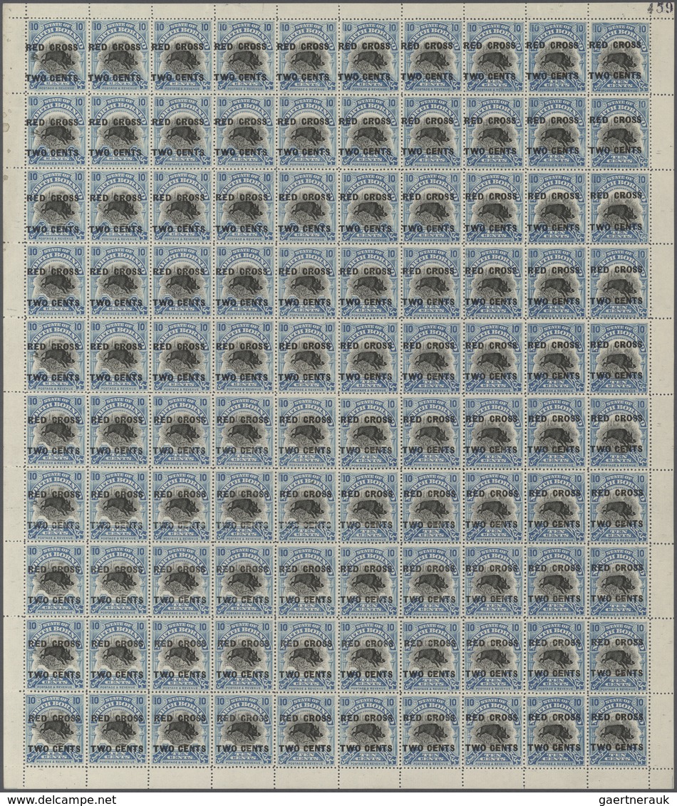 00671 Thematik: Tiere, Fauna / animals, fauna: 1918, North Borneo. Set of 11 complete sheets of 100 of the