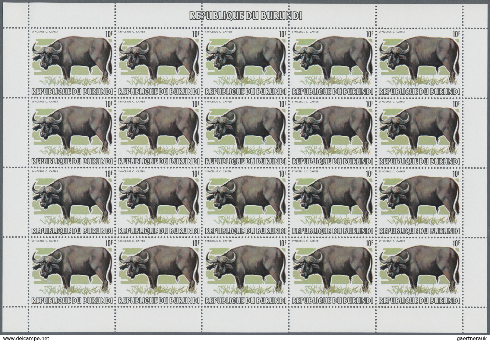 00672 Thematik: Tiere, Fauna / Animals, Fauna: 1982, Burundi. ANIMALS. Set Of 13 Values In Complete Sheets - Altri & Non Classificati