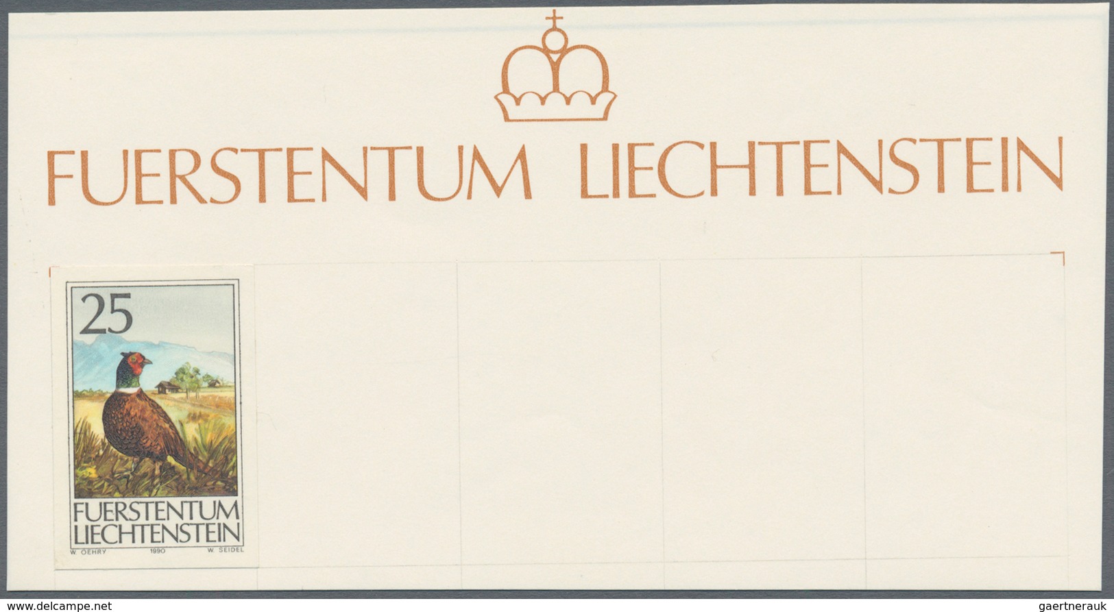 00675 Thematik: Tiere-Vögel / Animals-birds: 1990, Liechtenstein. Hunting. Complete IMPERFORATE Set (3 Val - Altri & Non Classificati