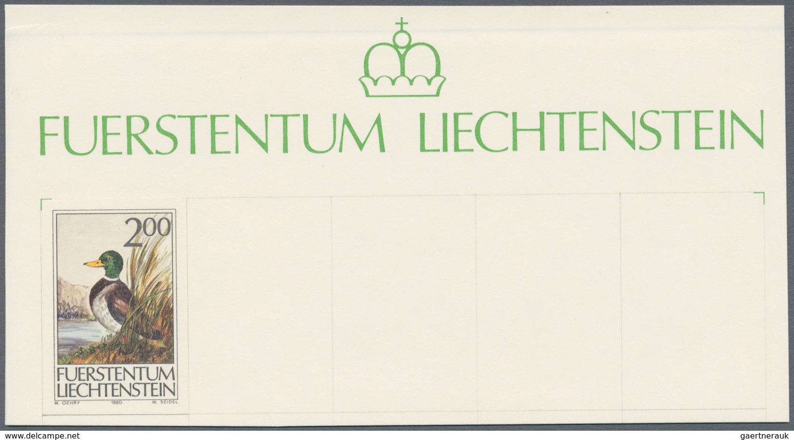 00675 Thematik: Tiere-Vögel / Animals-birds: 1990, Liechtenstein. Hunting. Complete IMPERFORATE Set (3 Val - Other & Unclassified
