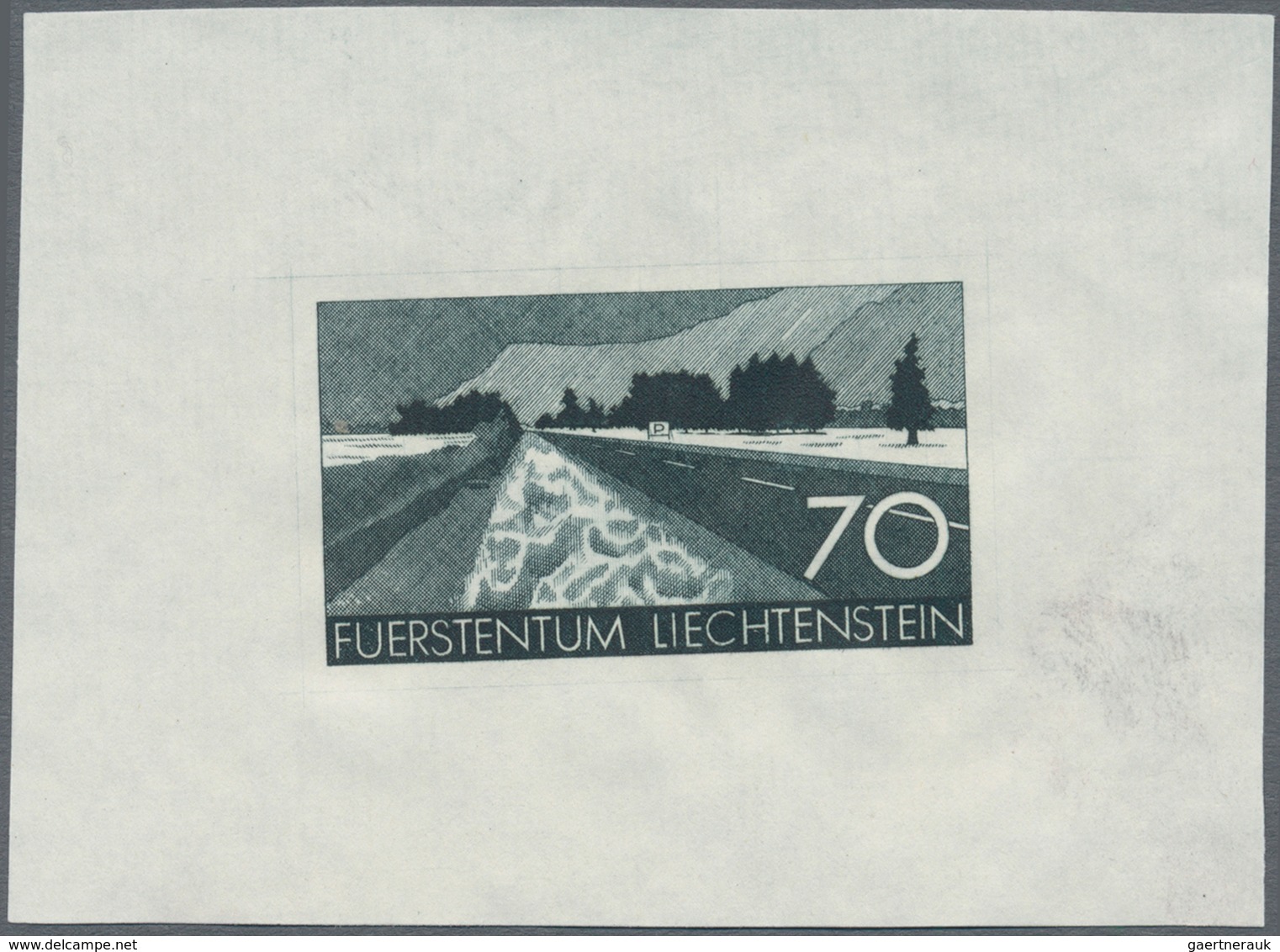00676 Thematik: Verkehr / Traffic: 1971, Liechtenstein. Set Of 4 Die Proofs (intaglio Engraving) Each Show - Sonstige & Ohne Zuordnung