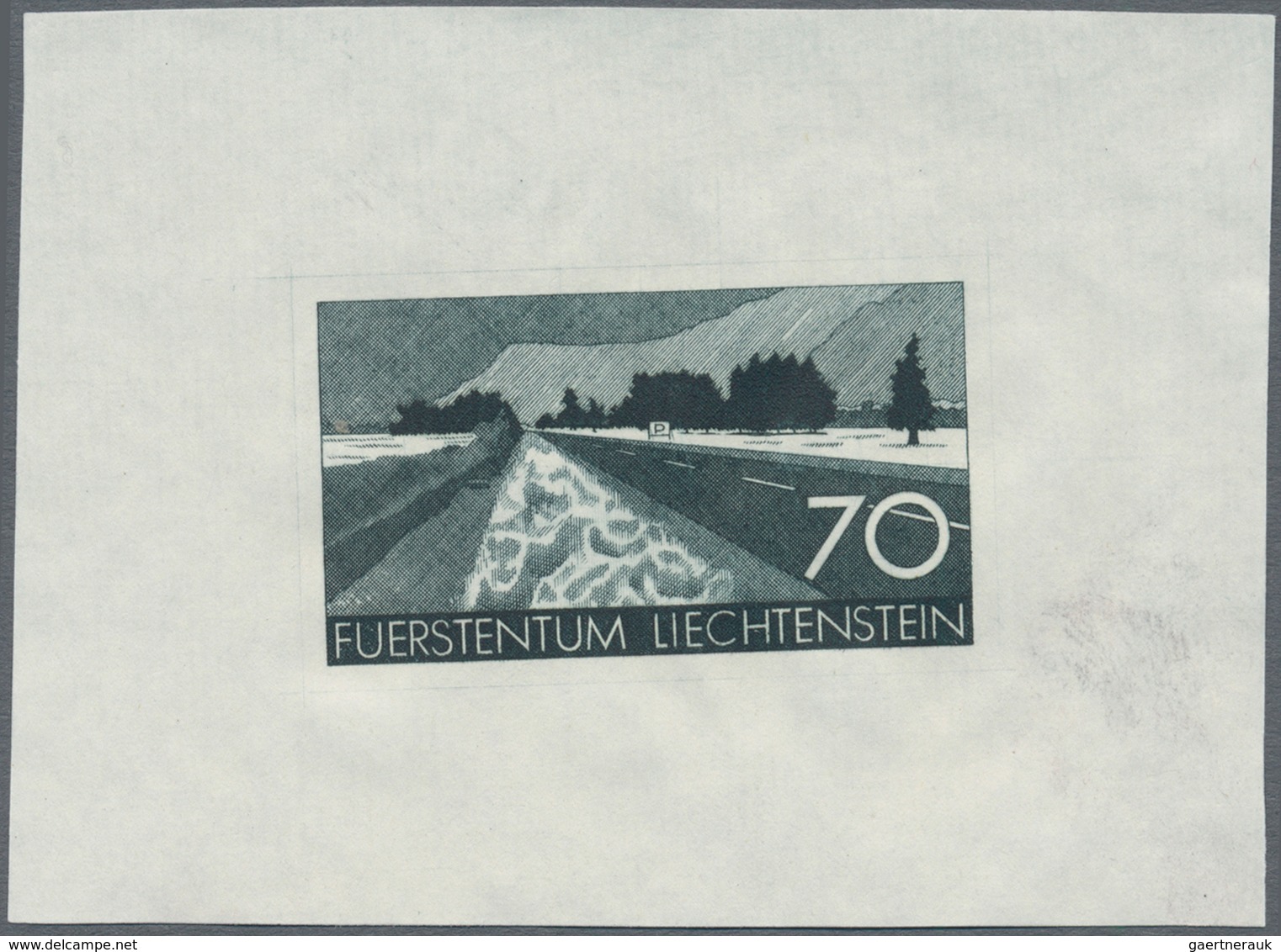 00676 Thematik: Verkehr / Traffic: 1971, Liechtenstein. Set Of 4 Die Proofs (intaglio Engraving) Each Show - Andere & Zonder Classificatie