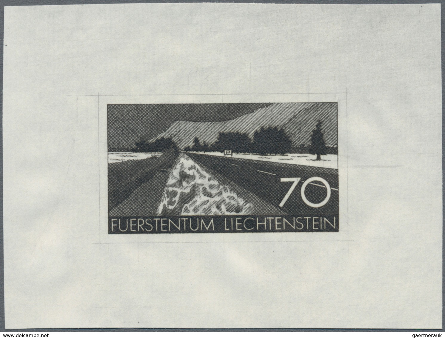 00676 Thematik: Verkehr / Traffic: 1971, Liechtenstein. Set Of 4 Die Proofs (intaglio Engraving) Each Show - Altri & Non Classificati