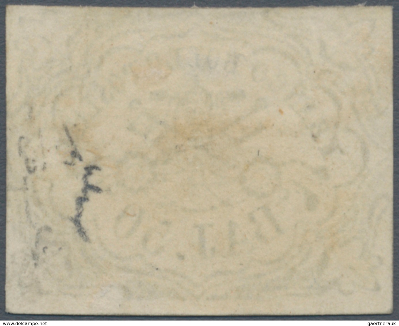 00707 Italien - Altitalienische Staaten: Kirchenstaat: 1852: 50 Baj. Blue Bajocchi, Mint With Partial Gum, - Kerkelijke Staten