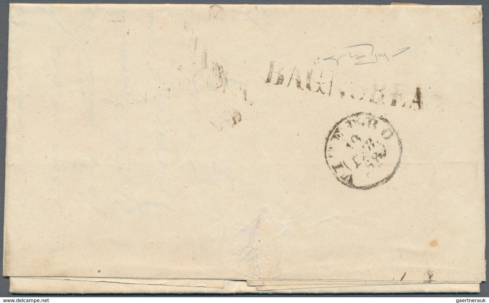 00720 Italien - Altitalienische Staaten: Kirchenstaat: 1867, MONTEFIASCONE: 10 Cents. Orange Vermilion On - Etats Pontificaux