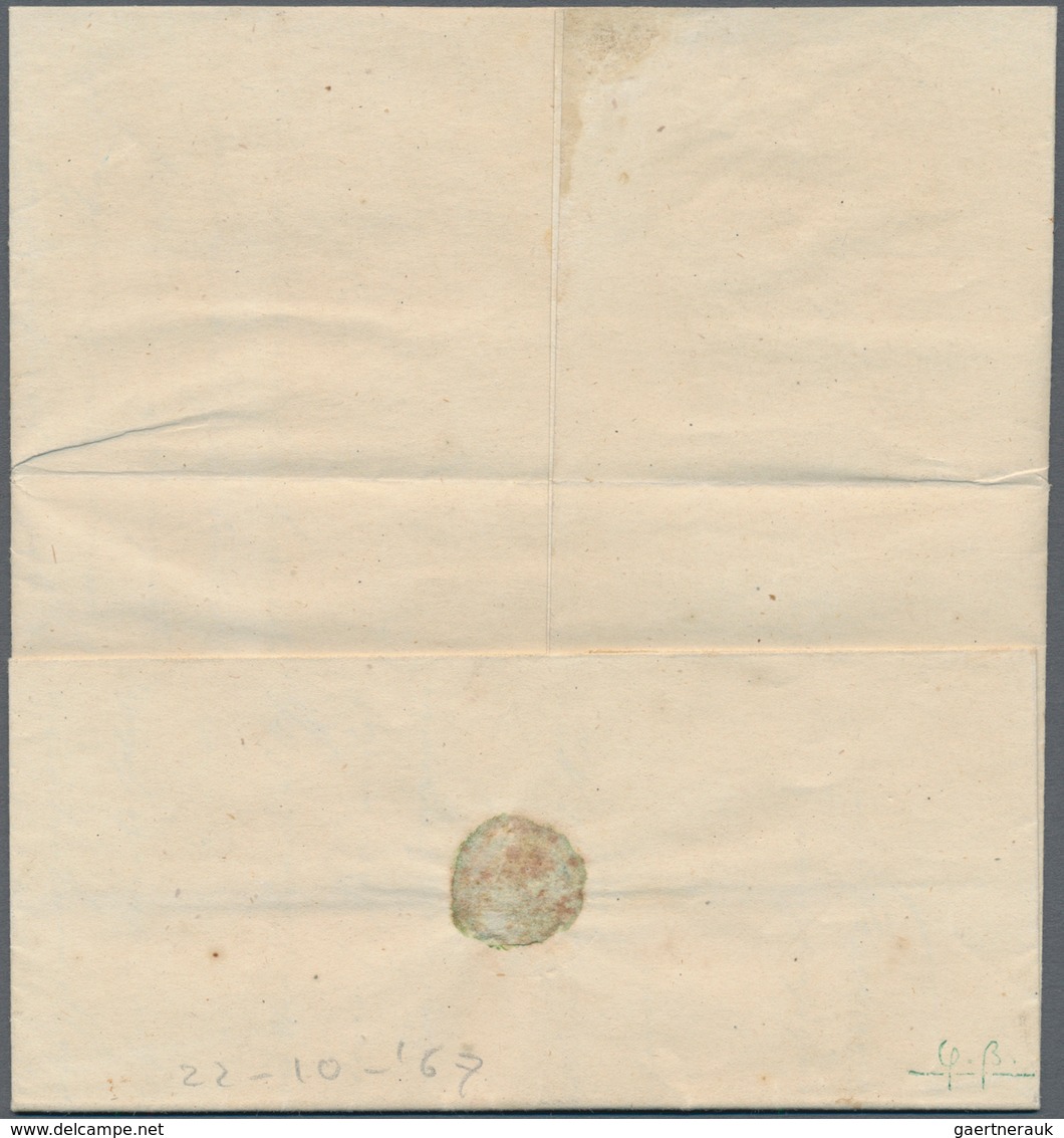 00721 Italien - Altitalienische Staaten: Kirchenstaat: 1867: GIULIANO, Very Rare Post Mark In Slanted Bloc - Stato Pontificio