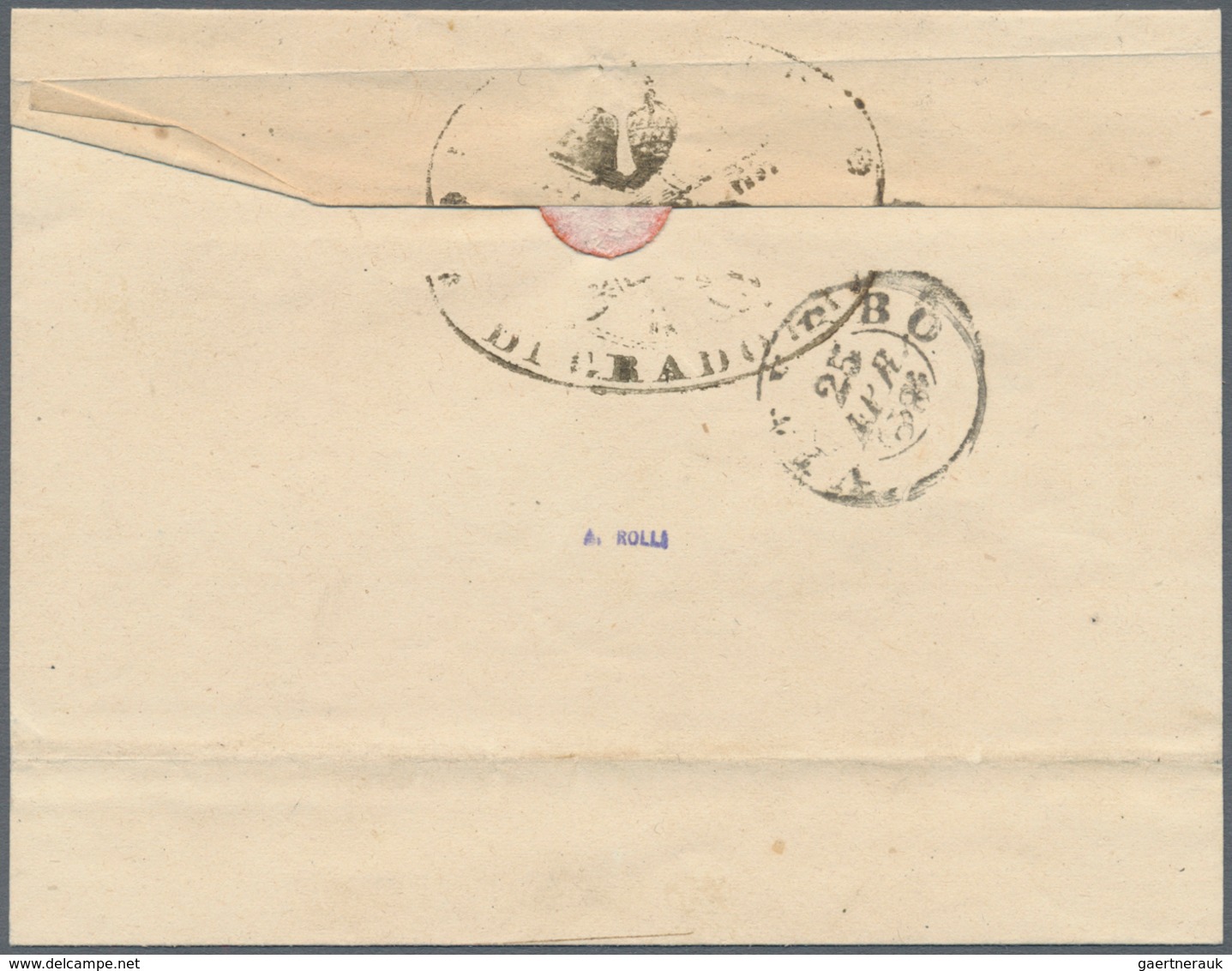 00724 Italien - Altitalienische Staaten: Kirchenstaat: 1867: GRADOLI, Rare "GRADOLI" Post Mark In Straight - Papal States