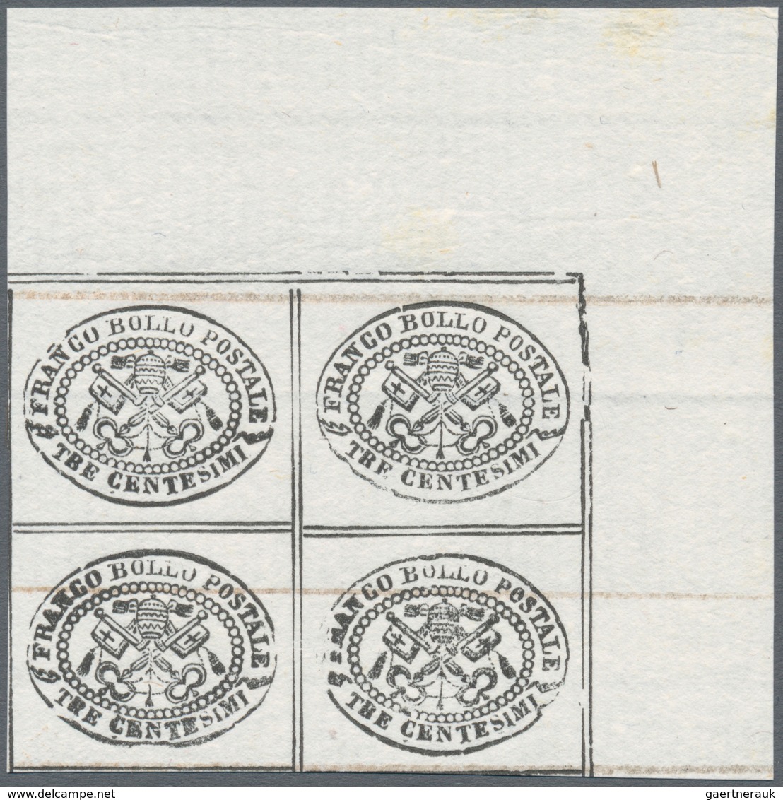 00728 Italien - Altitalienische Staaten: Kirchenstaat: 1889: Reprints Of MOENS On White Paper, Two Series - Estados Pontificados