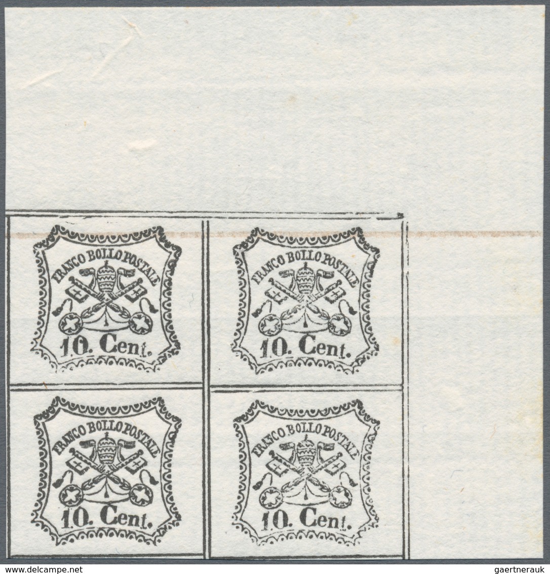 00728 Italien - Altitalienische Staaten: Kirchenstaat: 1889: Reprints Of MOENS On White Paper, Two Series - Etats Pontificaux