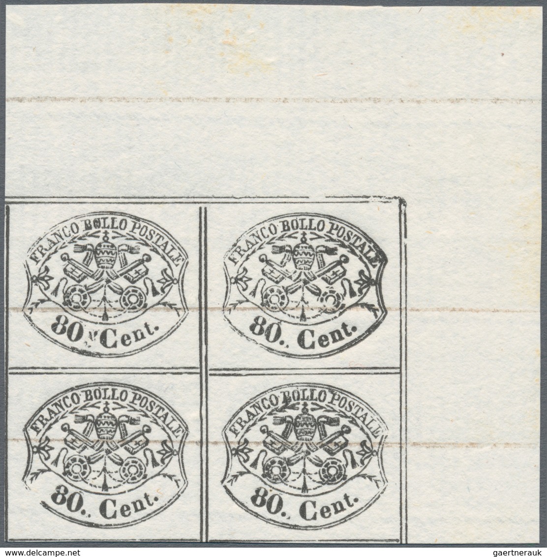 00728 Italien - Altitalienische Staaten: Kirchenstaat: 1889: Reprints Of MOENS On White Paper, Two Series - Kirchenstaaten