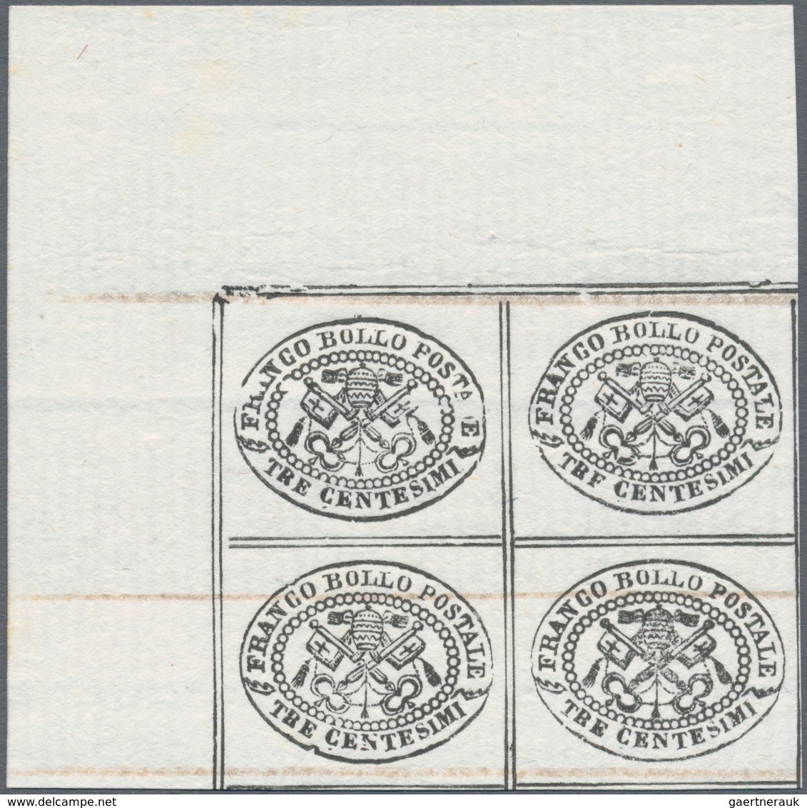 00728 Italien - Altitalienische Staaten: Kirchenstaat: 1889: reprints of MOENS on white paper, two series