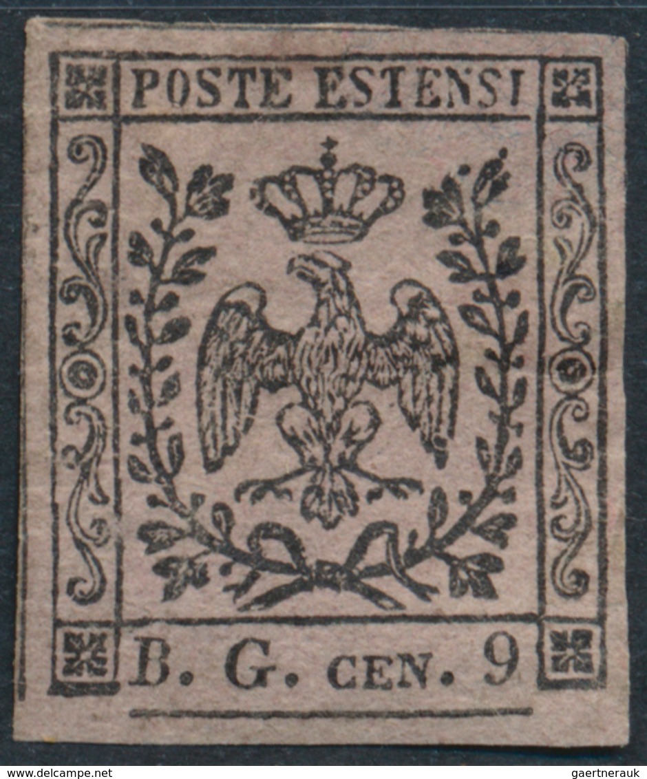 00740 Italien - Altitalienische Staaten: Modena - Zeitungsstempelmarken: 1853 Tax Stamp For Newspapers 9 C - Modena