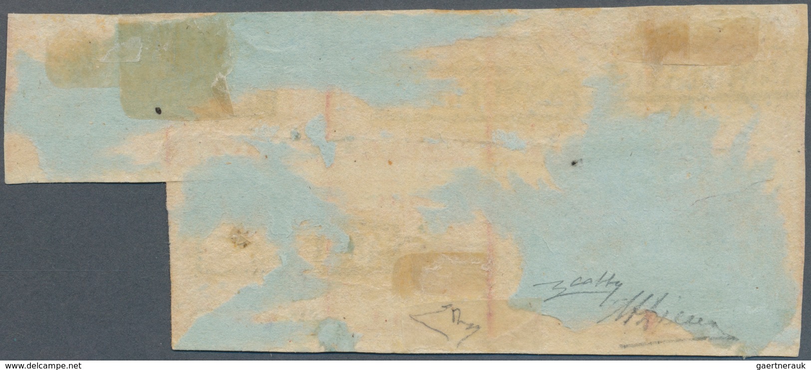 00743 Italien - Altitalienische Staaten: Neapel: 1858, 1 Gr Lila Rosa, Plate 1, Horizontal Block Of 9, Ful - Napels