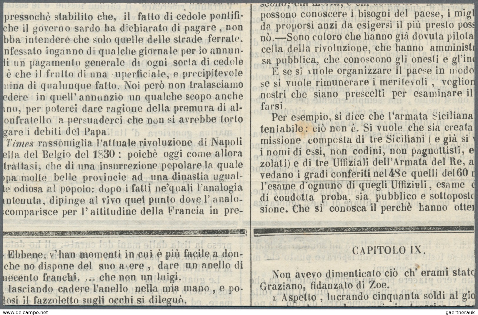 00756 Italien - Altitalienische Staaten: Neapel: 1860: ½ T. ''Trinacria`` Dark Blue (Sassone 15a) On Large P - Naples