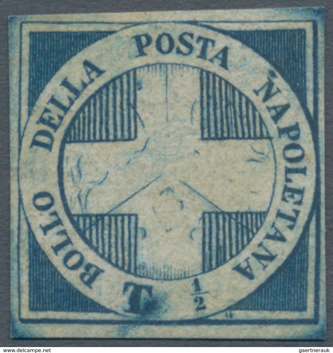 00760 Italien - Altitalienische Staaten: Neapel: 1860, 6. Dec: ½ Tornese, Savoyan Cross, Darc Blue, Mint W - Napoli